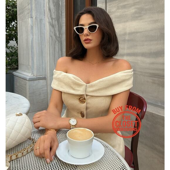 ZARA Strapless Linen Fitted Blazer NWT | Sand Tan | Structured Top - Picture 2 of 16